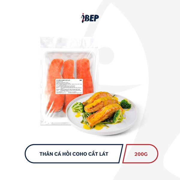 Cá Hồi Coho Chile Cắt Lát iBep - Gói 500g/200g