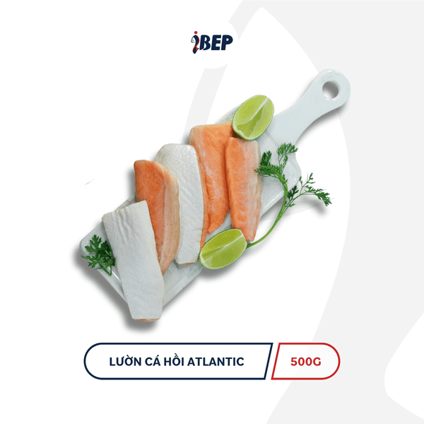 Bụng cá hồi Atlantic iBep - Gói 500gr