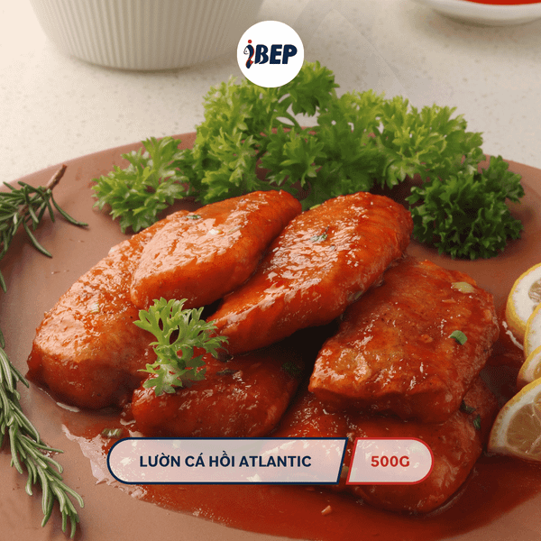 Bụng cá hồi Atlantic iBep - Gói 500gr
