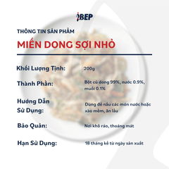 Miến Dong Sợi Nhỏ - Gói 200gr - Cắt Sợi Vừa Ăn