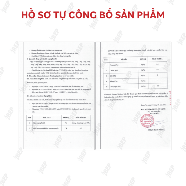Muối Tinh Khiết Không I-Ốt VS - Hũ 1kg