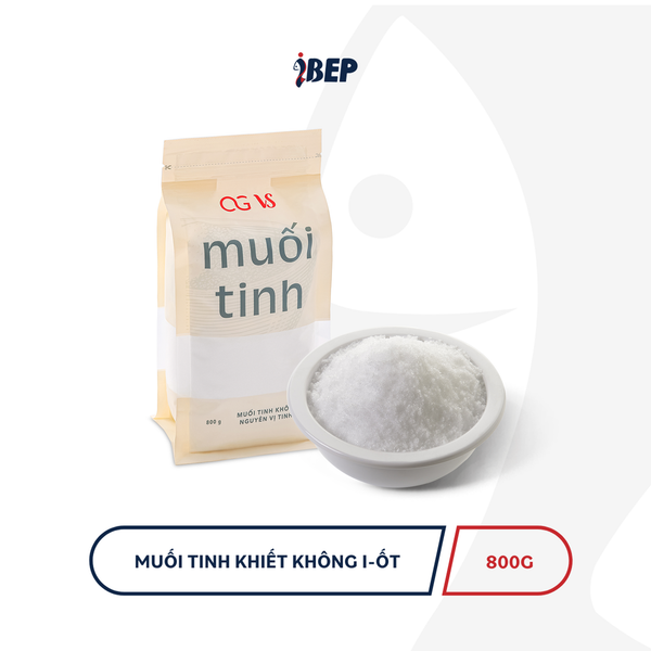 Muối Tinh Khiết Không I-Ốt VS - Gói 800g