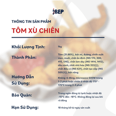 Tôm xù chiên iBep - Gói 1kg - Mỗi con 14gr