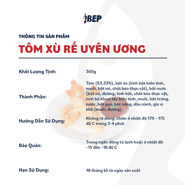 TÔM XÙ RẾ UYÊN ƯƠNG - GÓI 300G