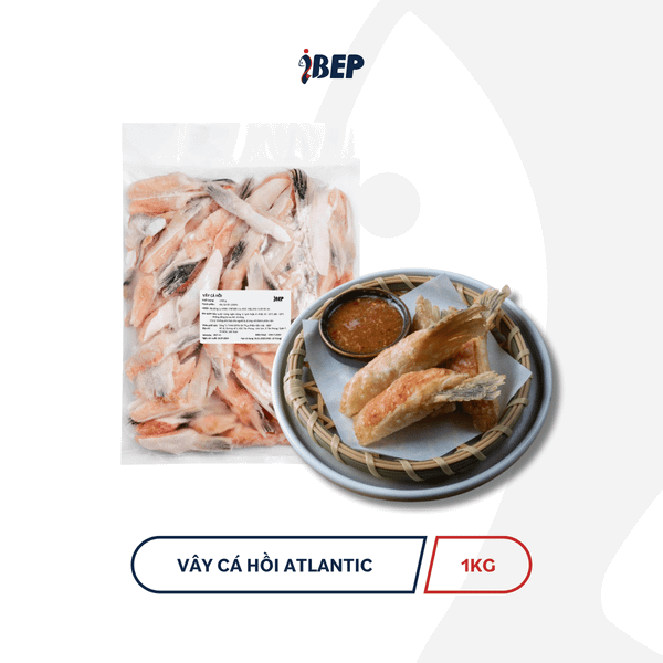 Vây cá hồi Atlantic iBep - Gói 1kg