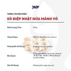Sò điệp Nhật nửa mảnh vỏ - 500g