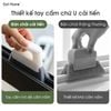 Bàn chải vệ sinh rãnh cửa sổ, cửa lùa bàn chải kẹp vải Microfiber có thể tháo rời lau khe điều hoà cửa gió rèm cửa đa năng