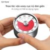 Đồng hồ đếm ngược pomodoro cơ học không cần pin gắn từ tính nam châm chất liệu nhôm cao cấp