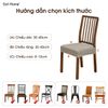 Bọc ghế gỗ vỏ bọc đệm ghế ăn co giãn thoáng khí chống bụi bẩn dễ dàng vệ sinh tháo rời