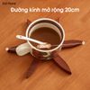 Miếng lót nồi cách nhiệt đế gỗ lót chảo, bát cao cấp chống nóng xước mặt bàn ăn xếp trồng hình cây thông trang trí nhà bếp (bộ 4 miếng)
