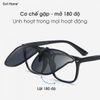Kính râm kẹp mắt kính cận tròng kính lật phân cực di động chống chói chống tia UV