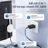 Bộ chuyển đổi mạng Gigabit 1000Mbps  2 trong 1 Type-C PD 100W USB-C sang RJ45 cho Chromecast, Google TV, HD / 4K
