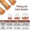 Nắp bọc chân ghế silicone đệm chân bàn ghế chống trượt, chống ồn nút đệm cao su chống trầy bảo vệ sàn nhà sàn gỗ cứng