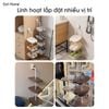 Kệ treo giày dép gắn cửa hít chân không gắn tường nhỏ gọn tiết kiệm không gian lắp đặt nhanh chóng (3 Tầng)