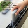 Bàn chải vệ sinh rãnh cửa sổ, cửa lùa bàn chải kẹp vải Microfiber có thể tháo rời lau khe điều hoà cửa gió rèm cửa đa năng