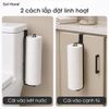 Giá treo giấy vệ sinh cuộn dài kệ sắt treo cuộn giấy toilet không khoan tường tiết kiệm không gian (chứa 3 cuộn)