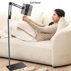 Giá đỡ iPad, điện thoại dạng đứng chân đế iPad xoay điều chỉnh độ cao xoay 360 độ thép carbon cao cấp