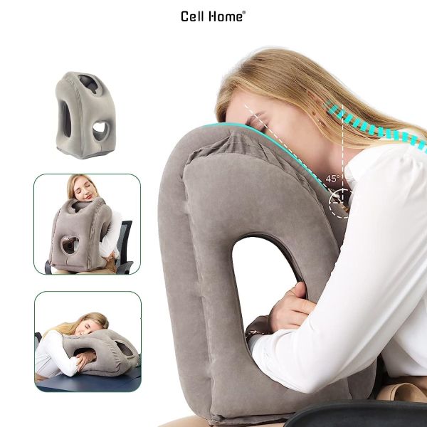 Gối ngủ văn phòng du lịch máy bay công thái học gối ôm kê tay bơm hơi