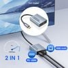 Bộ chuyển đổi mạng Gigabit 1000Mbps  2 trong 1 Type-C PD 100W USB-C sang RJ45 cho Chromecast, Google TV, HD / 4K
