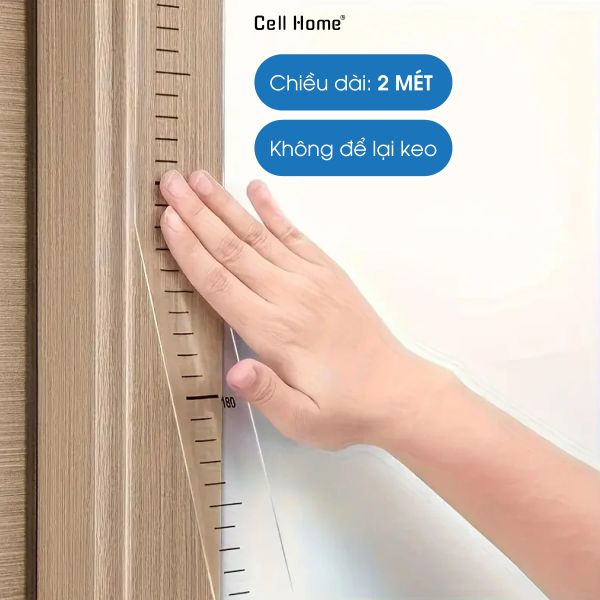 Thước đo chiều cao dán tường 2m dễ đọc có thể tháo rời không bong tróc sơn tường