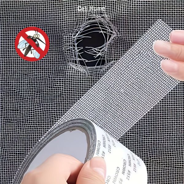 Cuộn keo vá lưới ngăn côn trùng, băng dính vá sửa lưới rách chống muỗi dễ dàng cắt dán (cuộn 200x5cm)