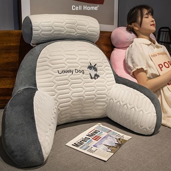 Gối đọc sách để giường sofa giải trí công thái học gối tựa đầu cao su tự nhiên vỏ có thể tháo rời giặt được