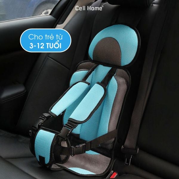 Ghế ngồi trẻ em trên xe ô tô cho trẻ từ 3 đến 12 tuổi đai an toàn cho bé dày dặn thoải mái
