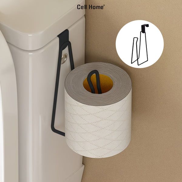Giá treo giấy vệ sinh kệ sắt treo cuộn giấy toilet không khoan tường tiết kiệm không gian giá đỡ giấy vệ sinh thông minh