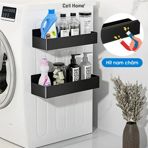 Giá đỡ kệ đựng đồ máy giặt gắn nam châm không khoan đục không gắn vít tiết kiệm không gian