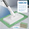 Cây lau nhà Mini Mop kẹp khăn giấy ướt dùng một lần không cần giặt giẻ siêu tiện lợi
