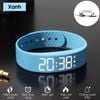 Đồng hồ vòng đeo tay báo thức rung điện tử màn hình LED đồng hồ đếm bước, bấm giờ, thể thao chống thấm nước đa năng