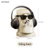 Hộp đựng khăn giấy để bàn tượng Moai trang trí độc đáo phụ kiện giá đỡ cho tai nghe và mắt kính