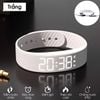 Đồng hồ vòng đeo tay báo thức rung điện tử màn hình LED đồng hồ đếm bước, bấm giờ, thể thao chống thấm nước đa năng