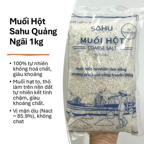 Combo 01 Hũ Mắm Nhum 200gr & 1 Túi Muối Hột 1kg - Sahu Quảng Ngãi