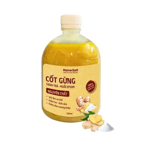 Cốt Gừng Tràm Trà Muối Epsom 550ml, Thương Hiệu Nanosalt Nghệ An
