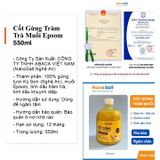 Cốt Gừng Tràm Trà Muối Epsom 550ml, Thương Hiệu Nanosalt Nghệ An