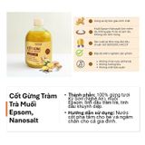 Cốt Gừng Tràm Trà Muối Epsom 550ml, Thương Hiệu Nanosalt Nghệ An