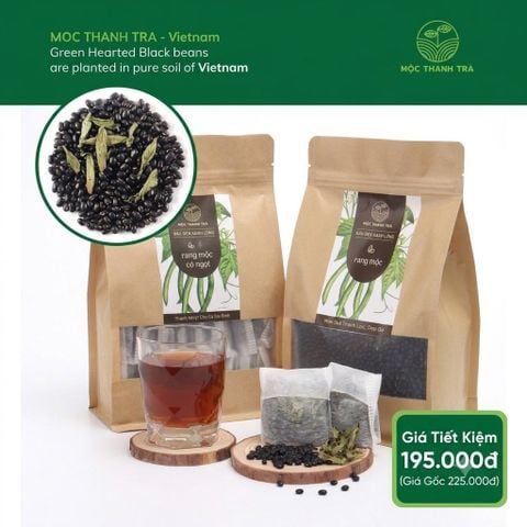 Combo 500gr Trà Túi Lọc Đậu Đen mix cỏ ngọt & 500gr Hạt Rời Trà Đậu Đen (Mộc Thanh Trà)