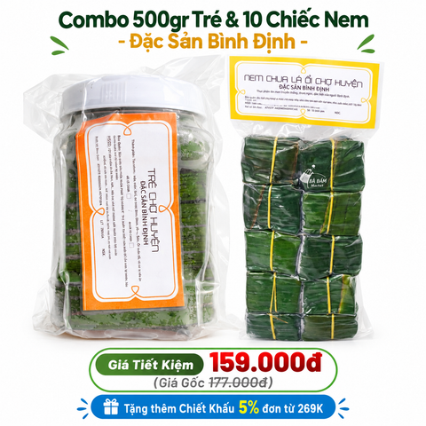 Combo 500gr Tré & 10 Chiếc Nem - Đặc Sản Bình Định