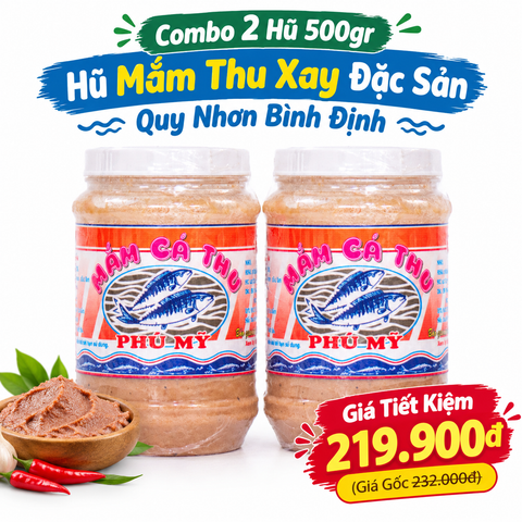 Combo 2 Hũ 500gr Mắm Thu Xay Đặc Sản Quy Nhơn Bình Định  (500gr x 2)
