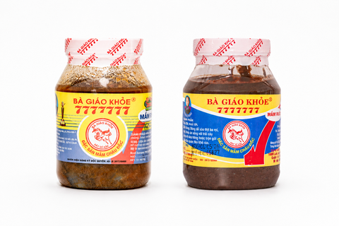 Combo 1 Hũ Mắm Sặc Nguyên Con 500gr & 1 Hũ Mắm Ruốc 500gr - Bà Giáo Khỏe 7777777