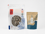 Combo 1 Túi Khô Cá Cơm Nguyên Con (lớn) 250gr & 01 Túi Khô Cá Cơm Cháy Tỏi 100gr (Hải Châu - Kiên Giang)