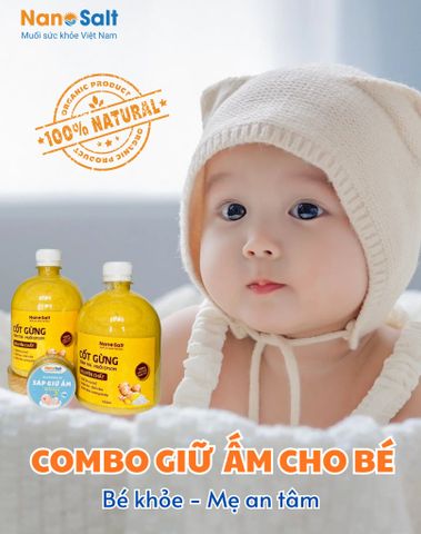 Combo 02 Chai Cốt Gừng Tràm Trà Muối Epsom & 01 Sáp Giữ Ấm (Nanosalt)