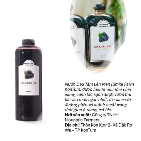 nước dâu tăm lên men smile farm 1l