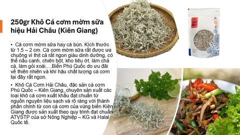 250gr Khô Cá Cơm Mờm Sữa  _ Thương Hiệu Khô Cá Cơm Hải Châu (Phú Quốc - Kiên Giang)