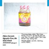 Combo 01 kg Mắm Cá Linh Nguyên Con Bà Giáo Khoẻ 7777777 (500gr x 2)