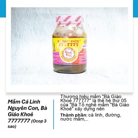 Combo 01 kg Mắm Cá Linh Nguyên Con Bà Giáo Khoẻ 7777777 (500gr x 2)