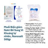 Combo 02 Túi Muối Biển Giảm Natri (Muối Nhạt) - Bổ Sung Vi Khoáng Tự Nhiên (500gr x 2), Thương Hiệu Nanosalt