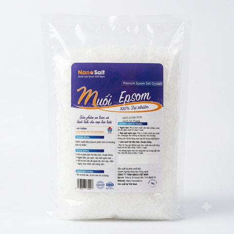 Muối Biển EpSom Tự Nhiên 1kg, Thương Hiệu Nanosalt Nghệ An