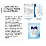 Combo 01 Túi Đường Cát Lu 1kg & 1 Túi Muối Hột 1kg (Nanosalt Nghệ An)